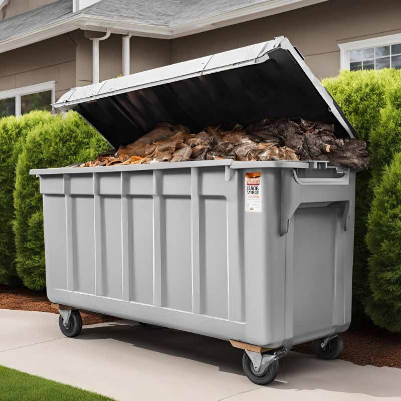 Roll-off dumpsters for construction sites